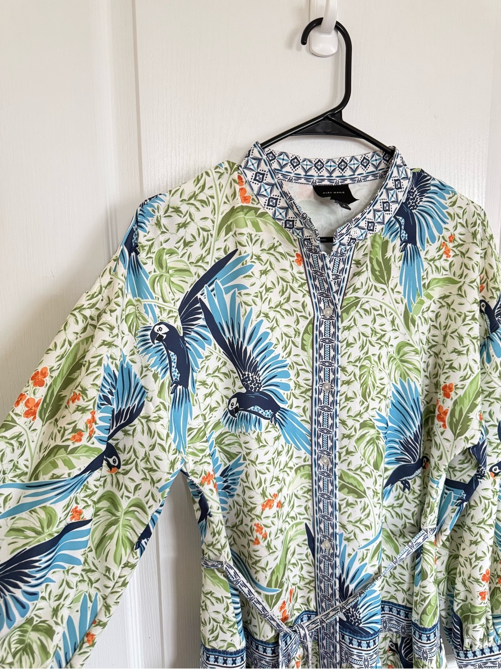 Alex Marie Wren Floral Bird Print mini Dress - Picture 3 of 9